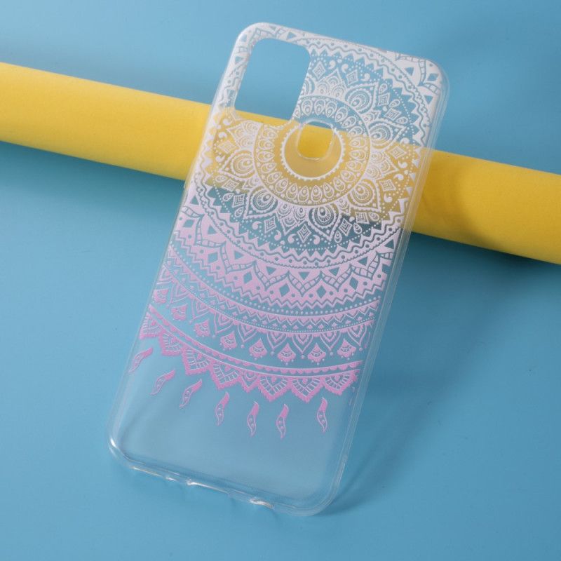 Cover for Samsung Galaxy M31 Pink Gennemsigtig Farverig Mandala