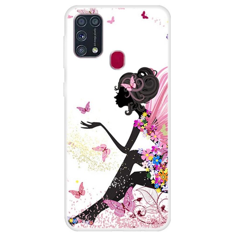 Cover for Samsung Galaxy M31 Sommerfugldame