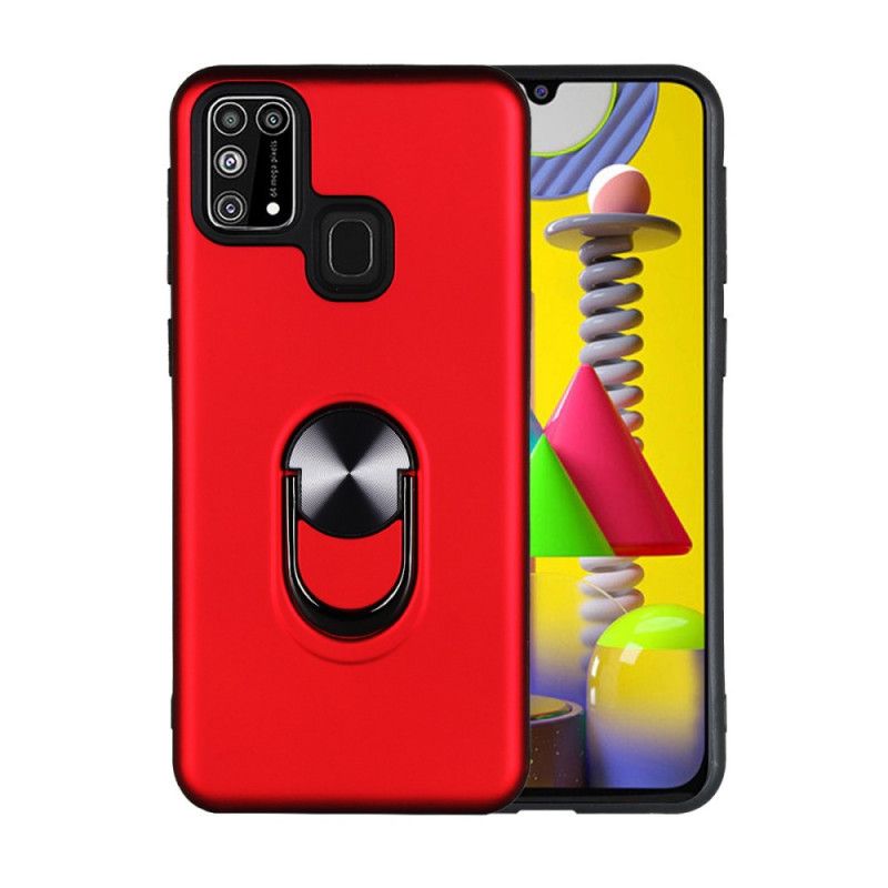 Cover for Samsung Galaxy M31 Sort Aftagelig Med Støttering