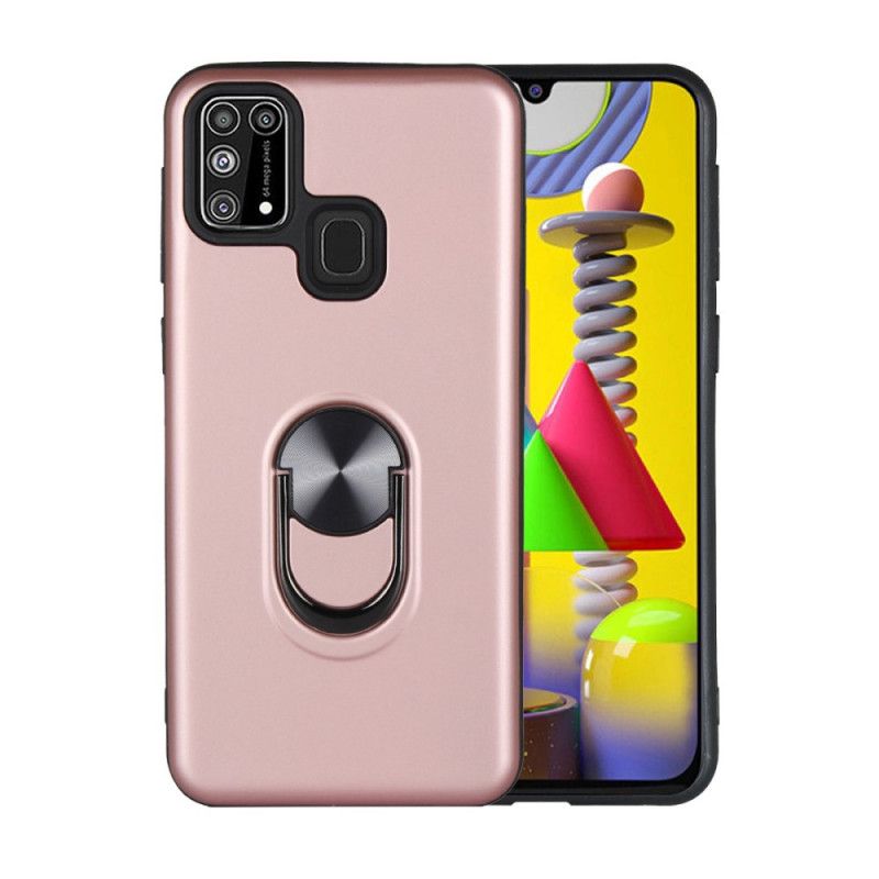 Cover for Samsung Galaxy M31 Sort Aftagelig Med Støttering