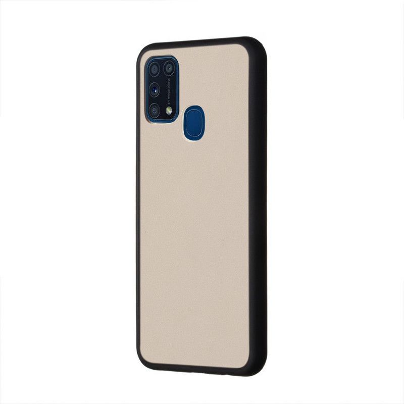 Cover for Samsung Galaxy M31 Sort Hybrid Med Farvede Kanter