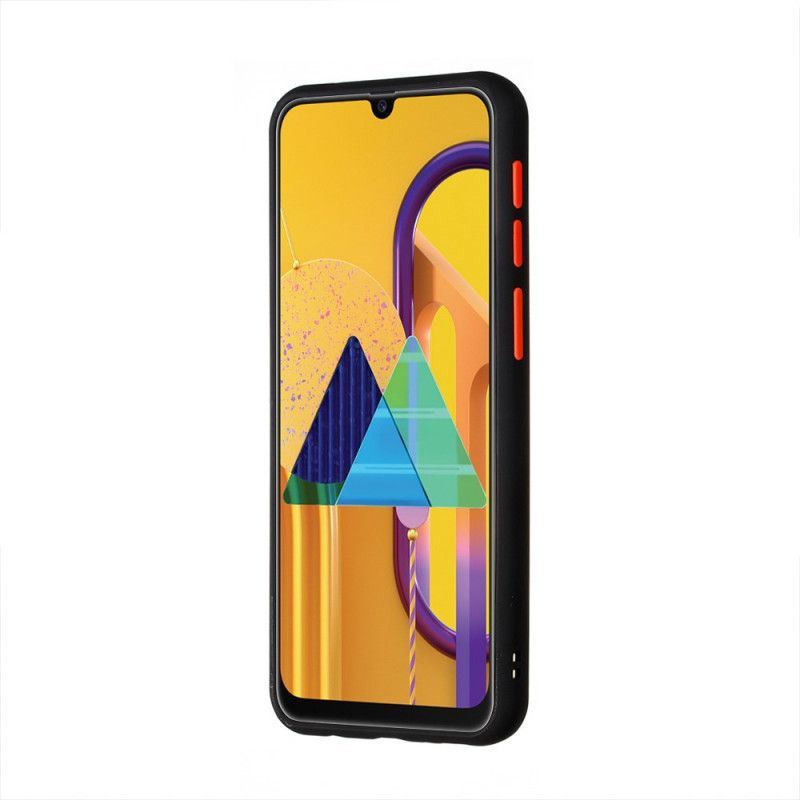 Cover for Samsung Galaxy M31 Sort Hybrid Med Farvede Kanter