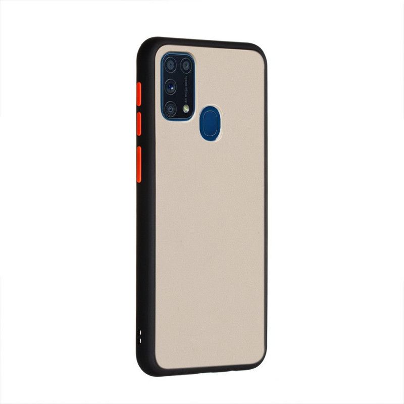 Cover for Samsung Galaxy M31 Sort Hybrid Med Farvede Kanter