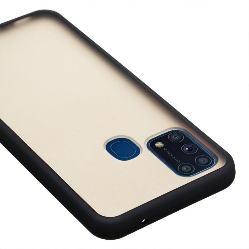 Cover for Samsung Galaxy M31 Sort Hybrid Med Farvede Kanter