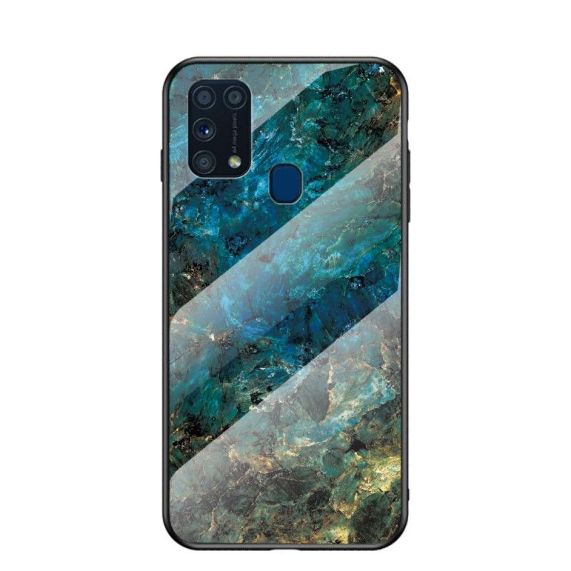 Cover for Samsung Galaxy M31 Sort Premiumfarvet Hærdet Glas