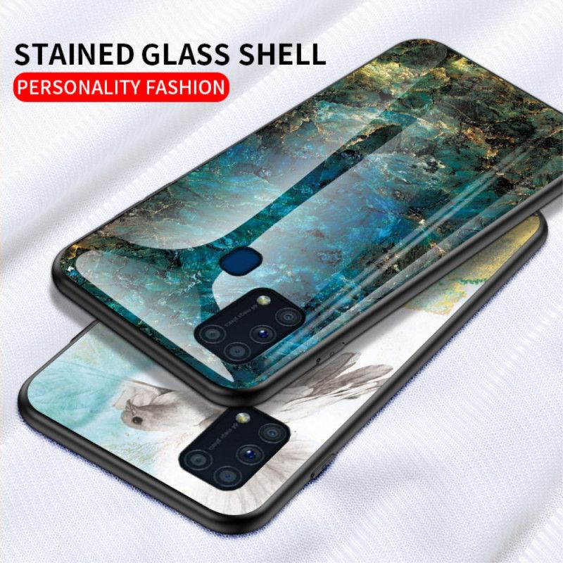 Cover for Samsung Galaxy M31 Sort Premiumfarvet Hærdet Glas