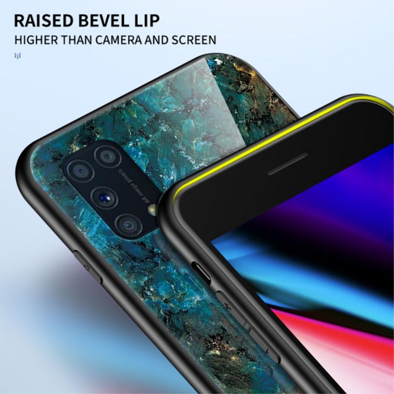 Cover for Samsung Galaxy M31 Sort Premiumfarvet Hærdet Glas