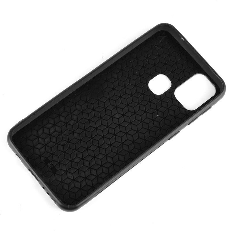 Cover for Samsung Galaxy M31 Sort Syet Lædereffekt