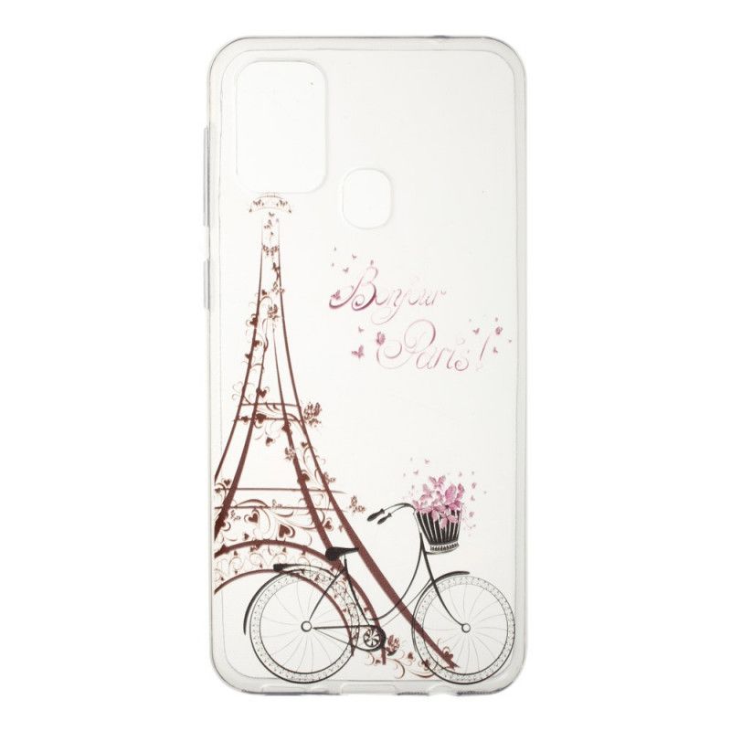 Cover Samsung Galaxy M31 Mobilcover Gennemsigtig Hej Paris