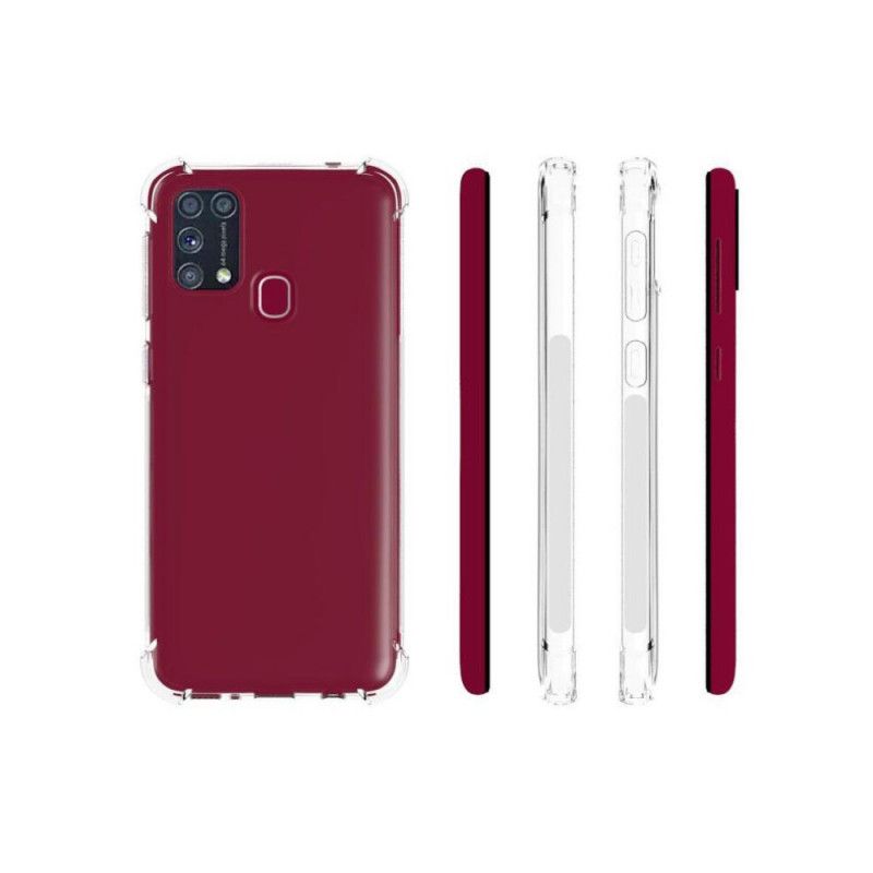 Cover Samsung Galaxy M31 Mobilcover Gennemsigtige Forstærkede Hjørner