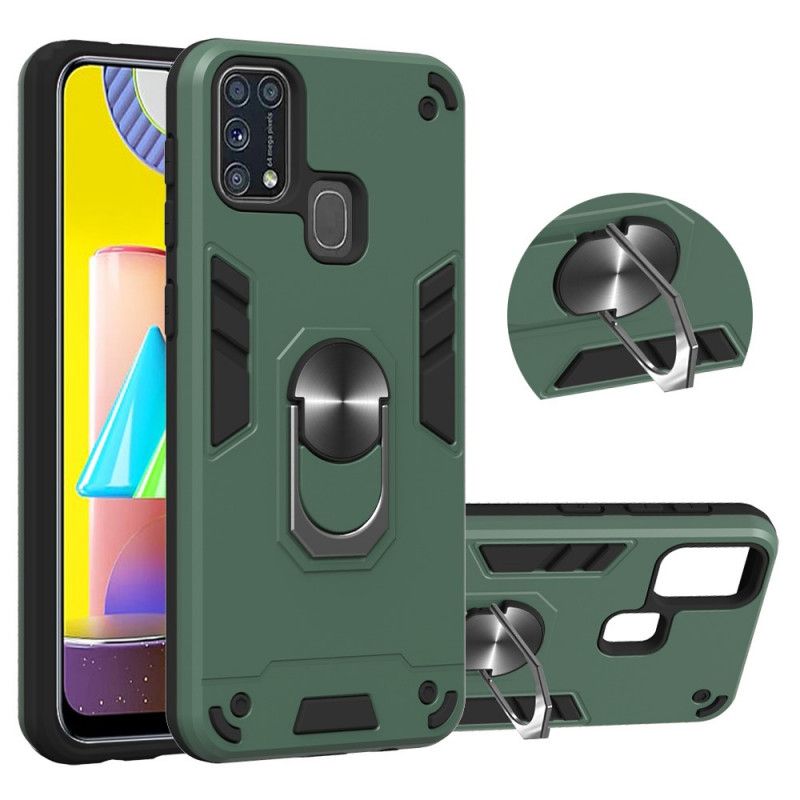 Cover Samsung Galaxy M31 Sort Aftagelig Ringholder