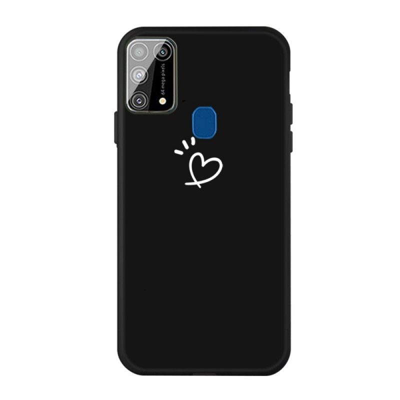 Cover Samsung Galaxy M31 Sort Bankende Hjertesilikone