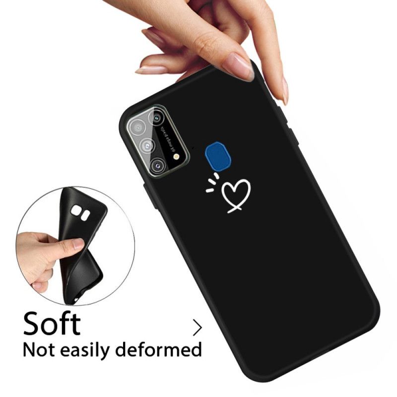 Cover Samsung Galaxy M31 Sort Bankende Hjertesilikone