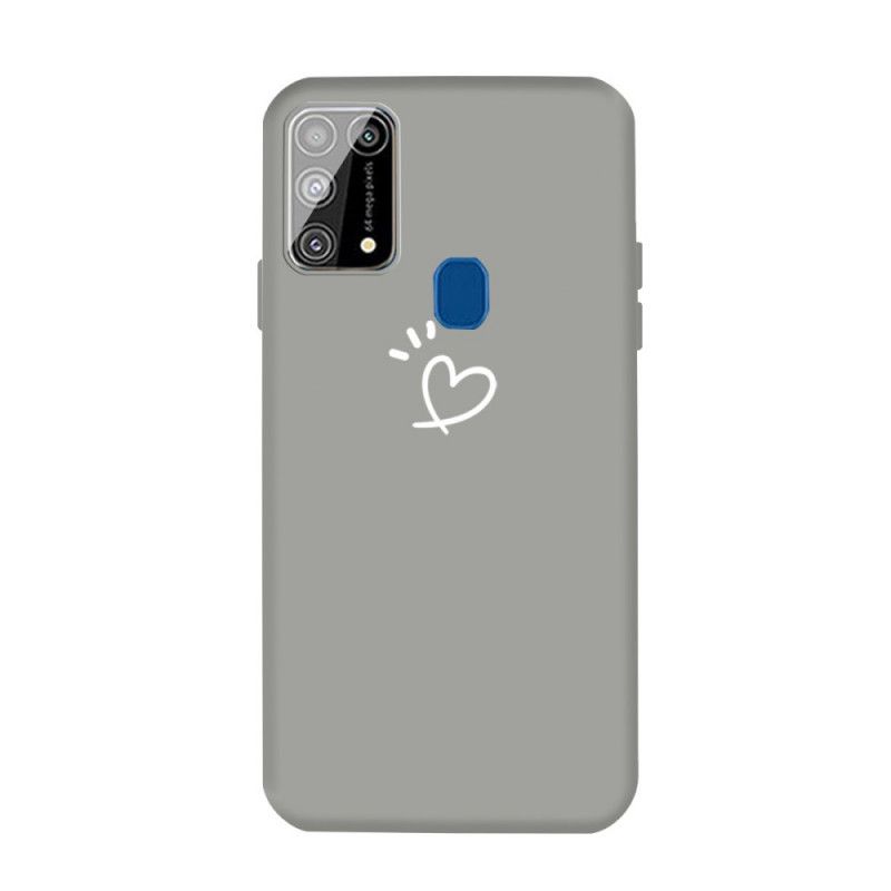 Cover Samsung Galaxy M31 Sort Bankende Hjertesilikone