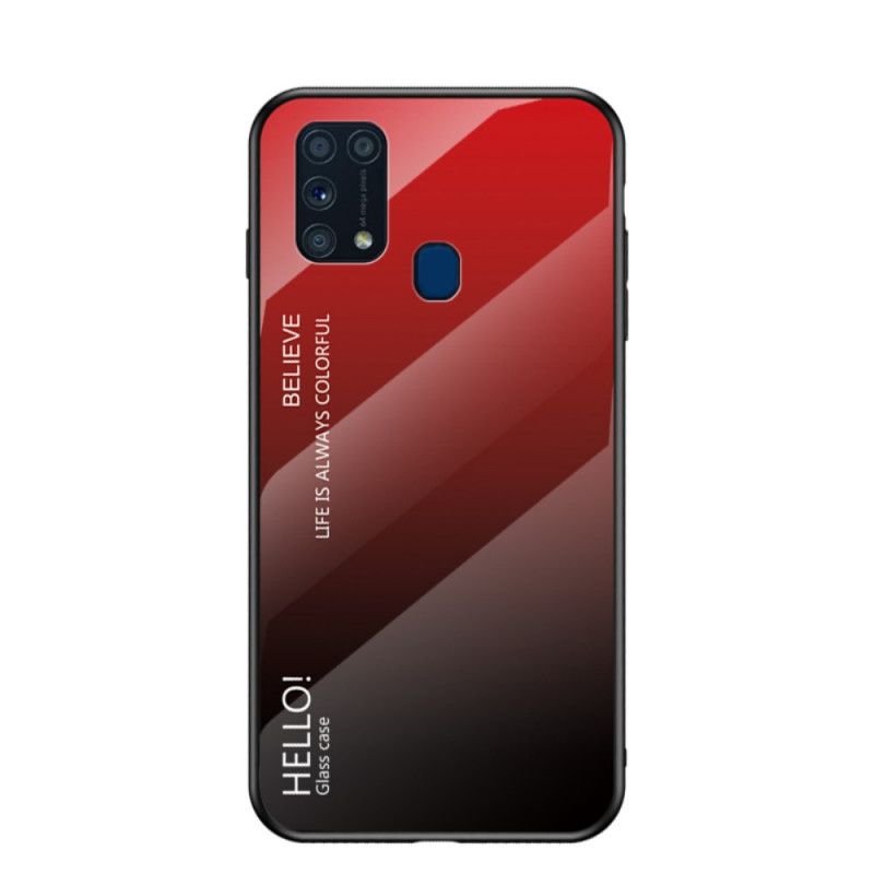 Cover Samsung Galaxy M31 Sort Hej Hærdet Glas