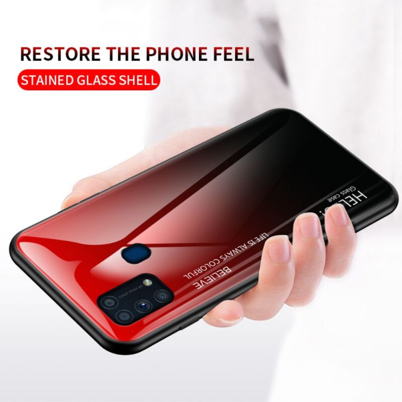 Cover Samsung Galaxy M31 Sort Hej Hærdet Glas