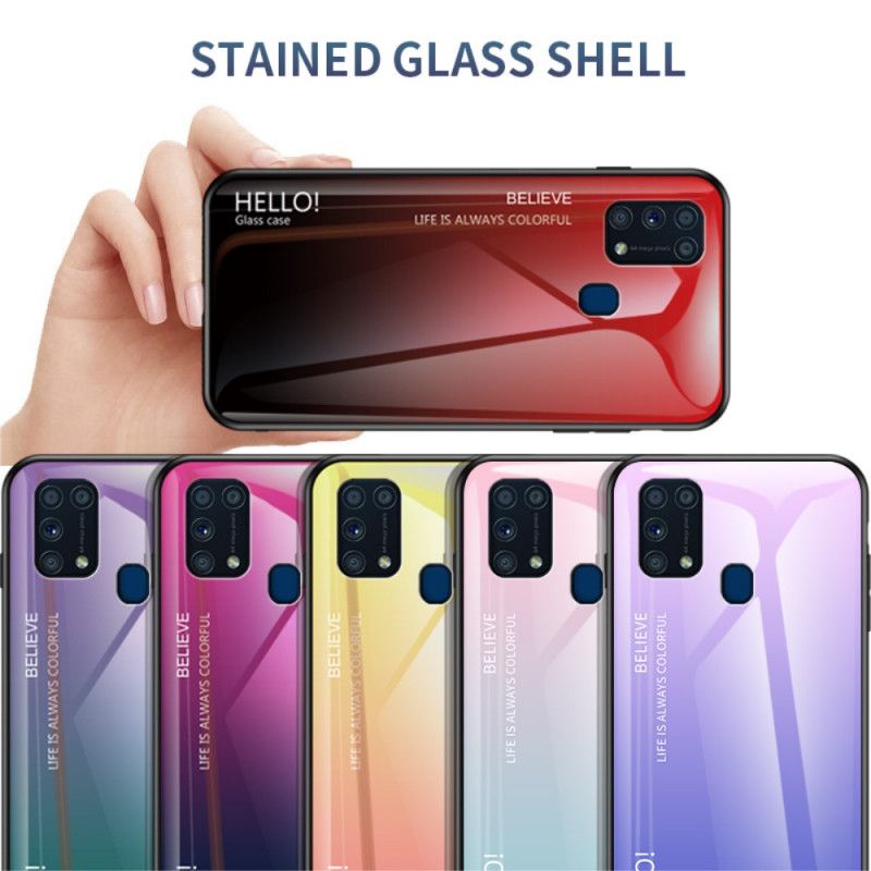 Cover Samsung Galaxy M31 Sort Hej Hærdet Glas