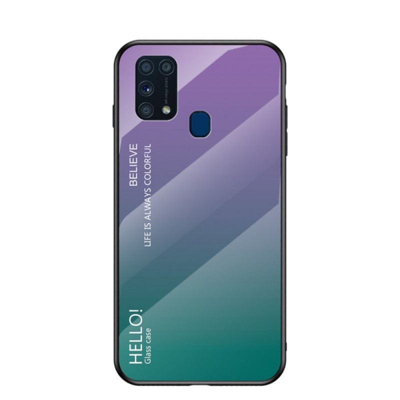 Cover Samsung Galaxy M31 Sort Hej Hærdet Glas