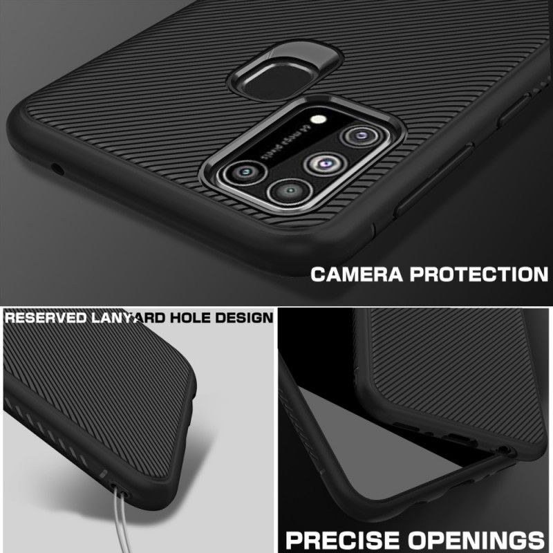 Cover Samsung Galaxy M31 Sort Jazzserie Twill