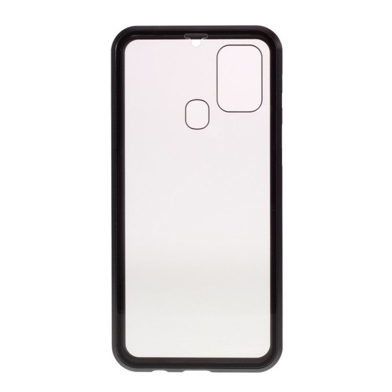 Cover Samsung Galaxy M31 Sort Metalkanter Og Hærdet Glas