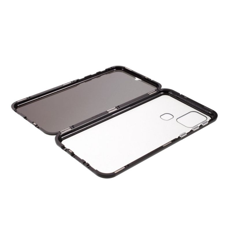 Cover Samsung Galaxy M31 Sort Metalkanter Og Hærdet Glas