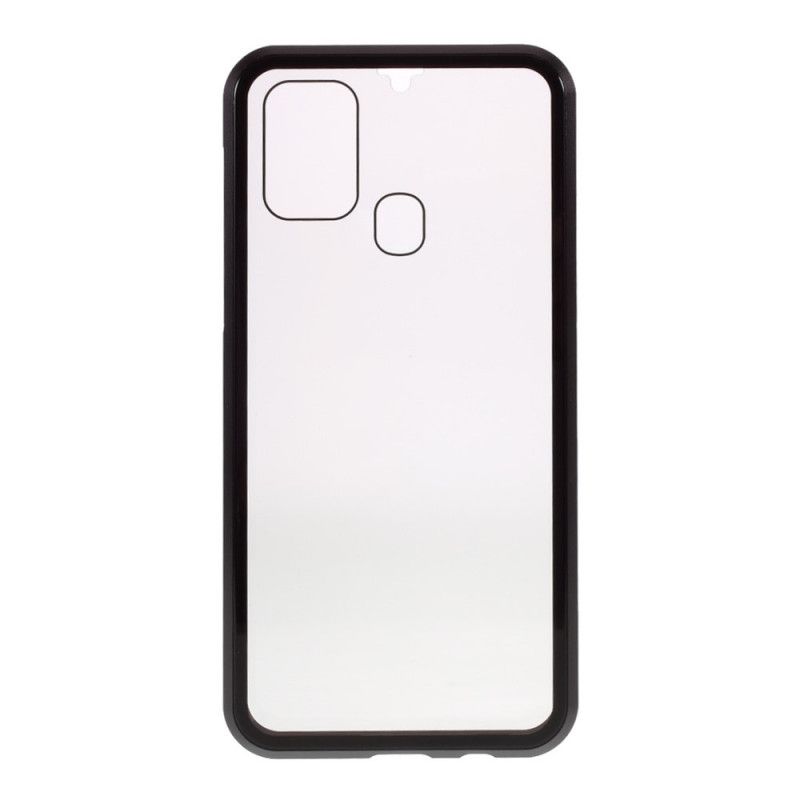 Cover Samsung Galaxy M31 Sort Metalkanter Og Hærdet Glas