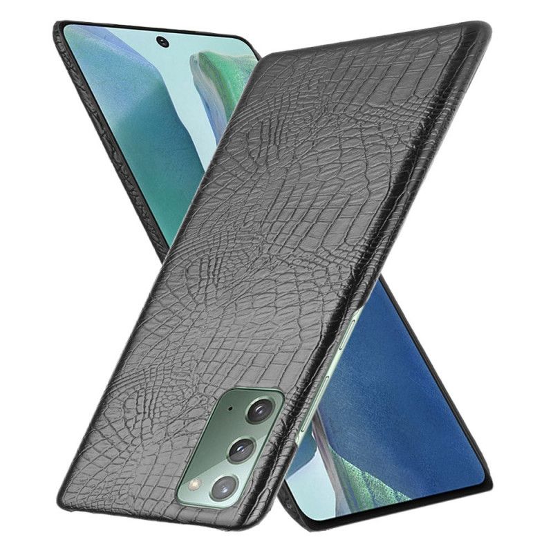 Cover Samsung Galaxy M31 Sort Mobilcover Krokodillehudeffekt