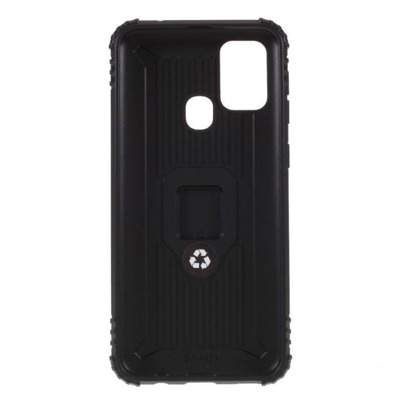 Cover Samsung Galaxy M31 Sort Mobilcover Ring Og Kulfiber