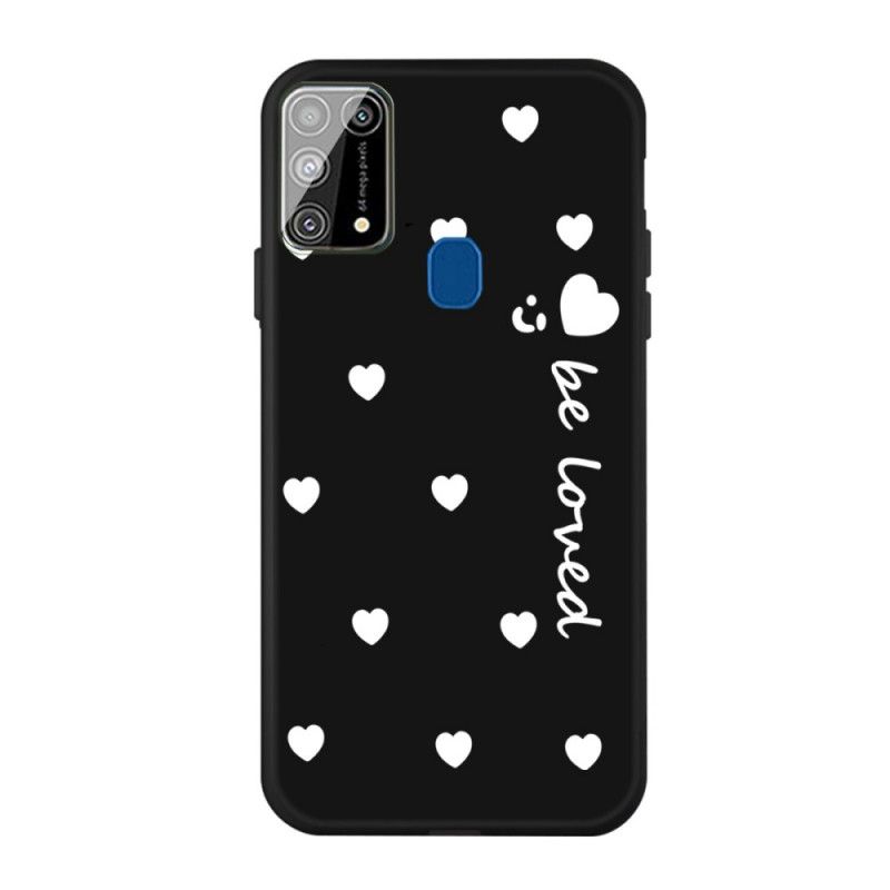 Cover Samsung Galaxy M31 Sort Silikonehjerte Elskes