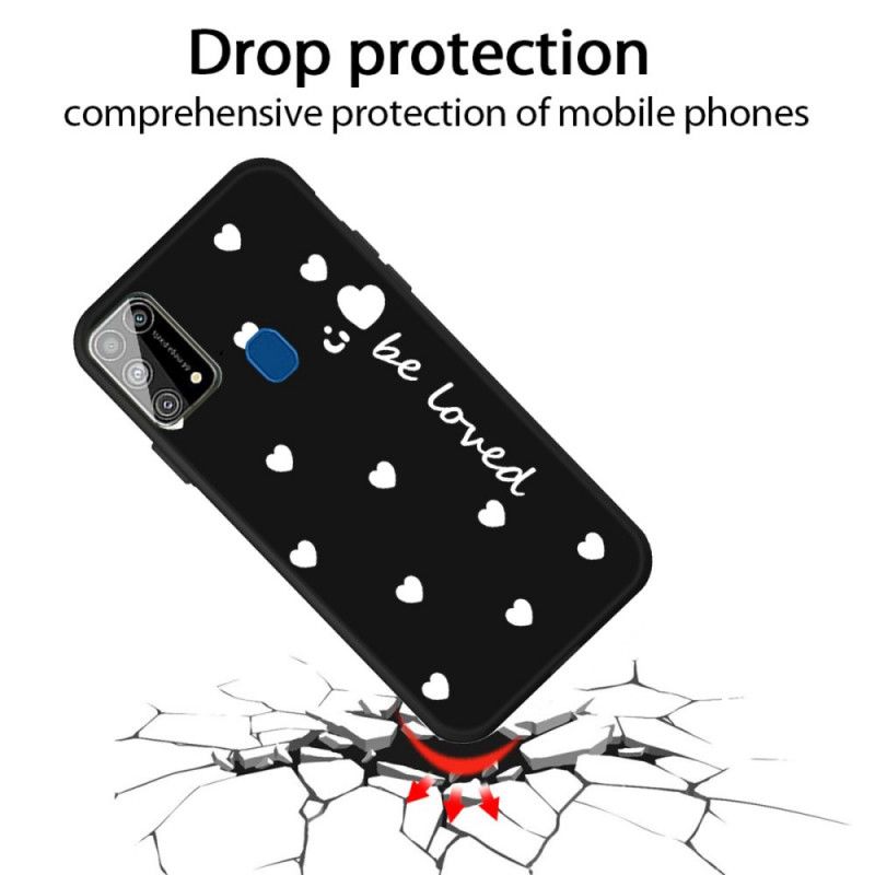 Cover Samsung Galaxy M31 Sort Silikonehjerte Elskes