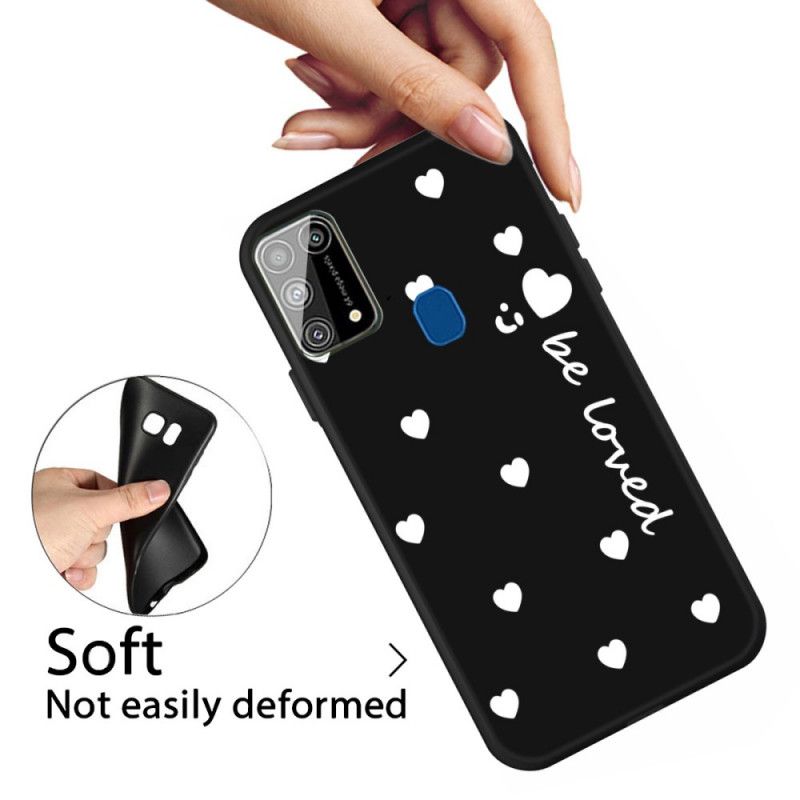 Cover Samsung Galaxy M31 Sort Silikonehjerte Elskes