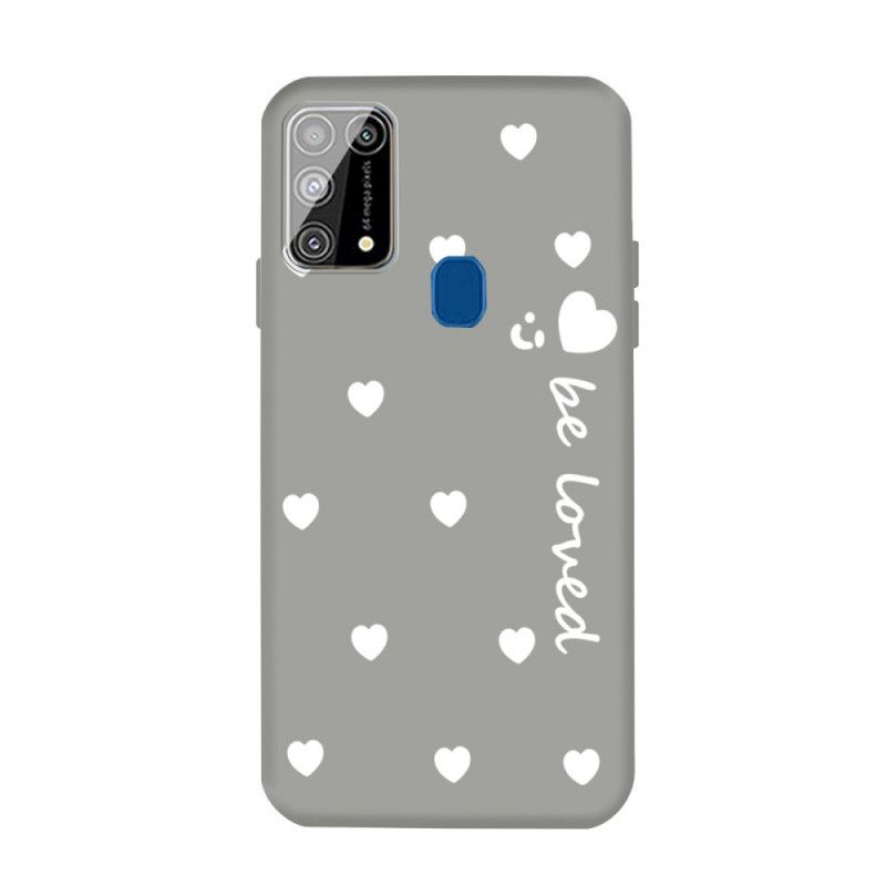 Cover Samsung Galaxy M31 Sort Silikonehjerte Elskes