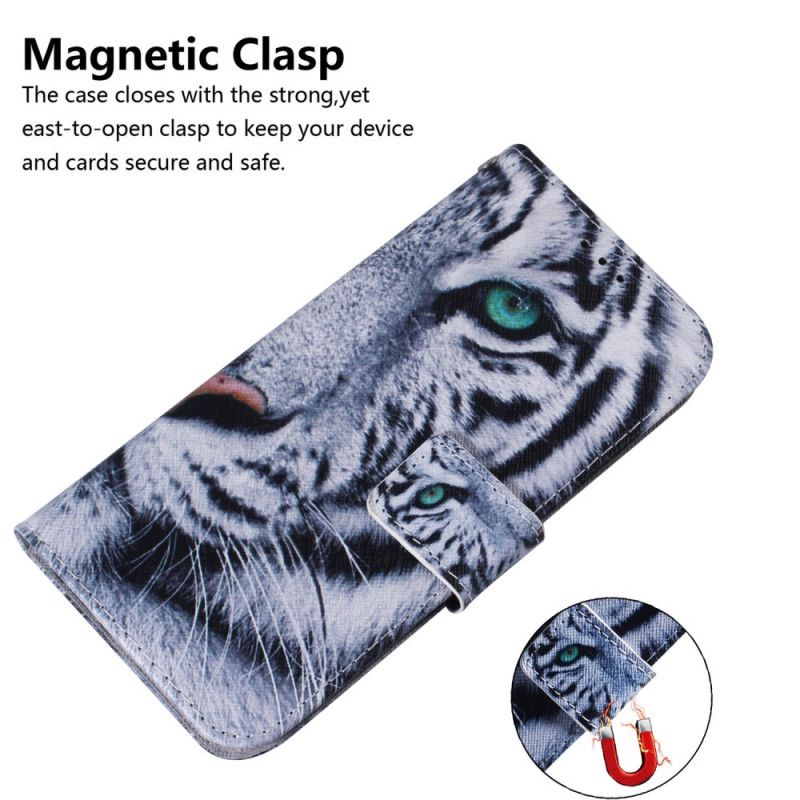 Flip Cover Læder for Samsung Galaxy M31 Tiger Ansigt