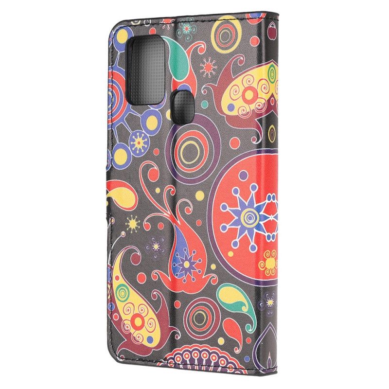 Flip Cover Læder Samsung Galaxy M31 Galakse Design