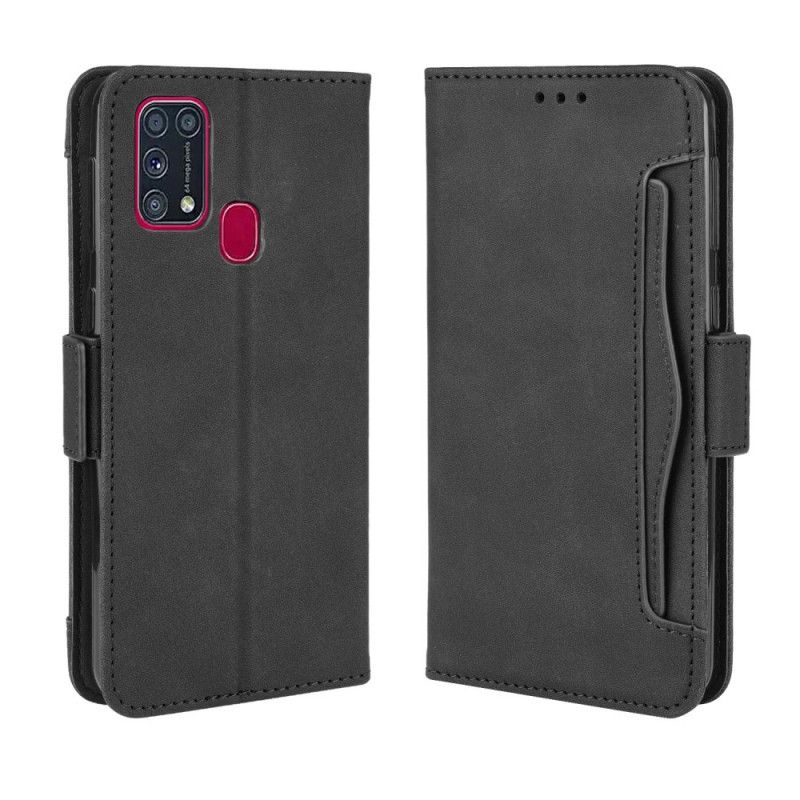 Flip Cover Samsung Galaxy M31 Sort Førsteklasses Multikort