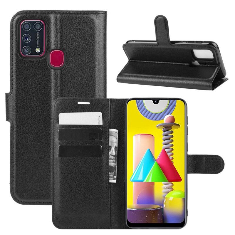 Flip Cover Samsung Galaxy M31 Sort Klassisk