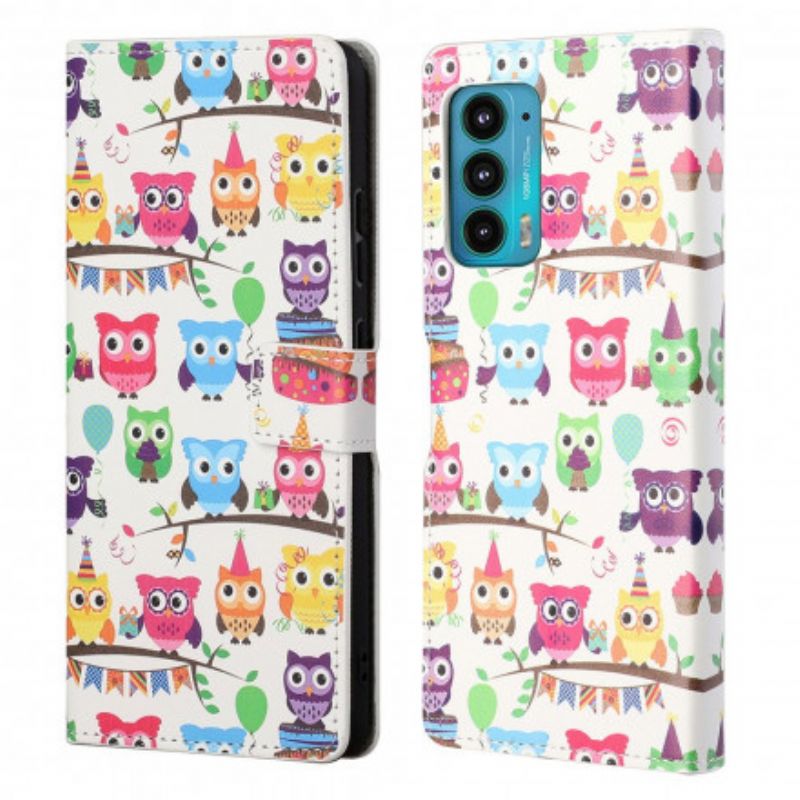 Flip Cover Motorola Edge 20 Flere Ugler