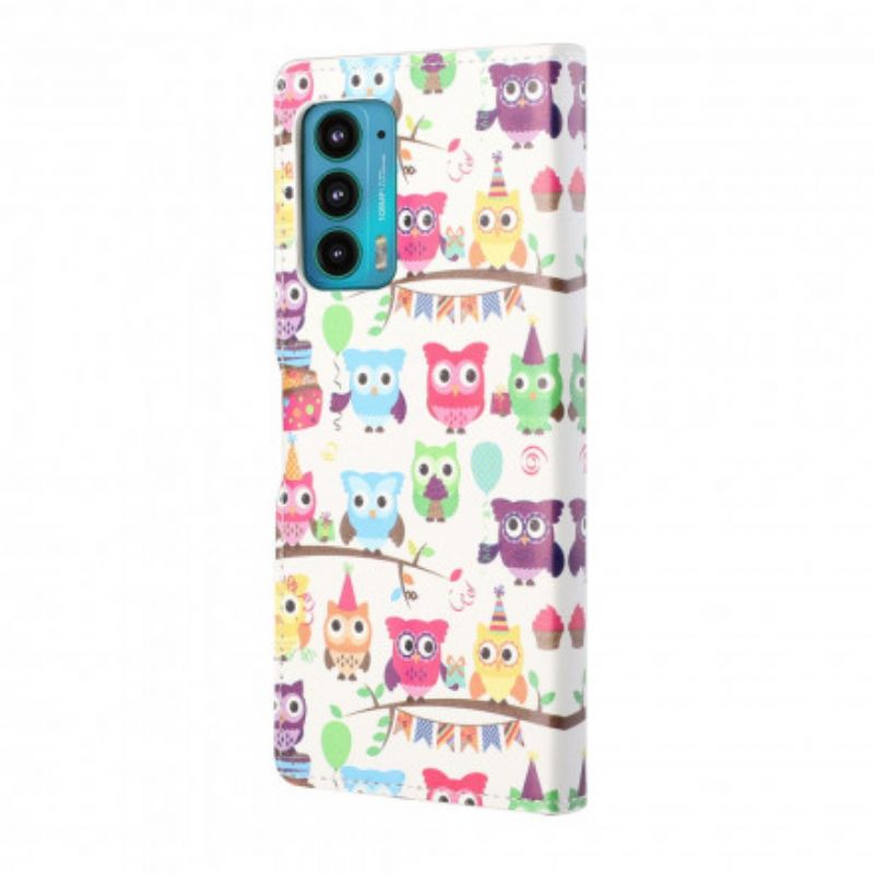 Flip Cover Motorola Edge 20 Flere Ugler