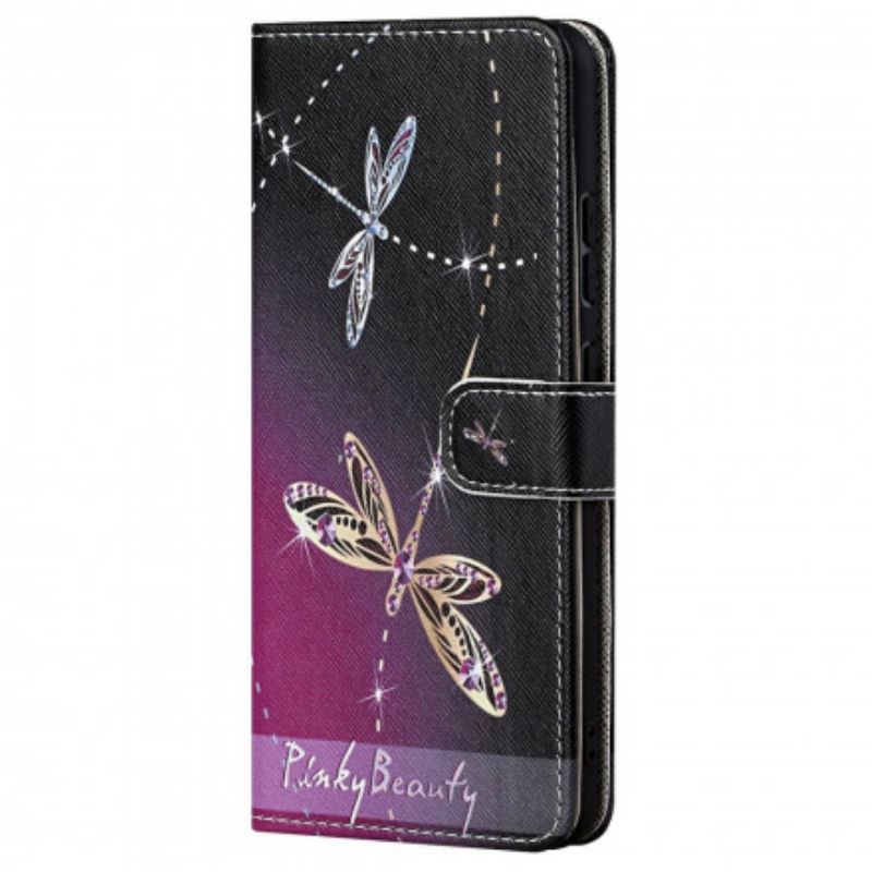 Flip Cover Motorola Edge 20 Strappy Dragonflies