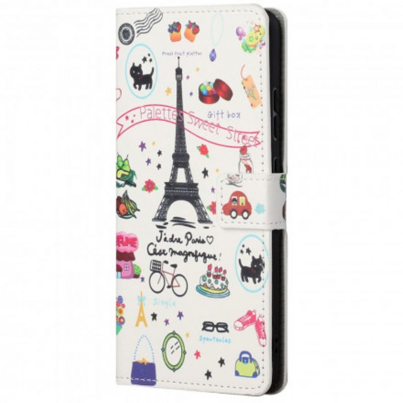 Flip Cover Til Motorola Edge 20 Jeg Elsker Paris