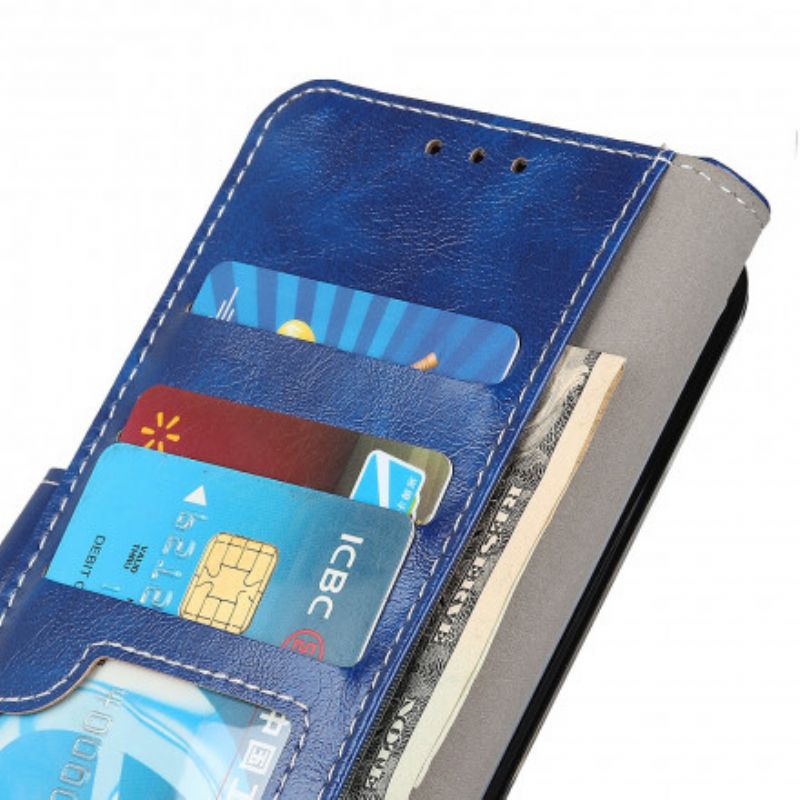 Flip Cover Til Motorola Edge 20 Skinnende Og Synlige Sømme