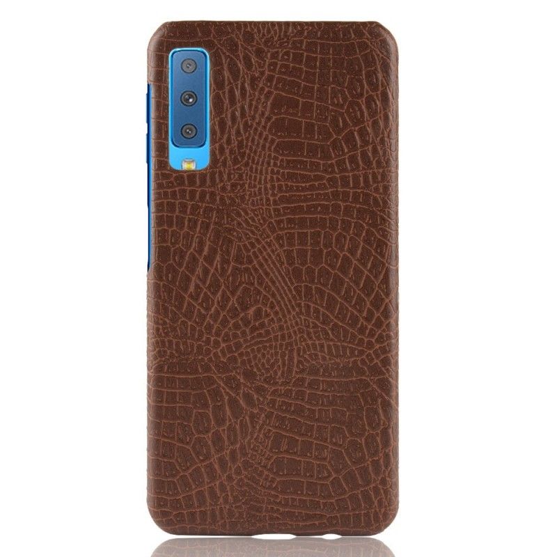 Cover for Samsung Galaxy A7 Sort Krokodillehudeffekt