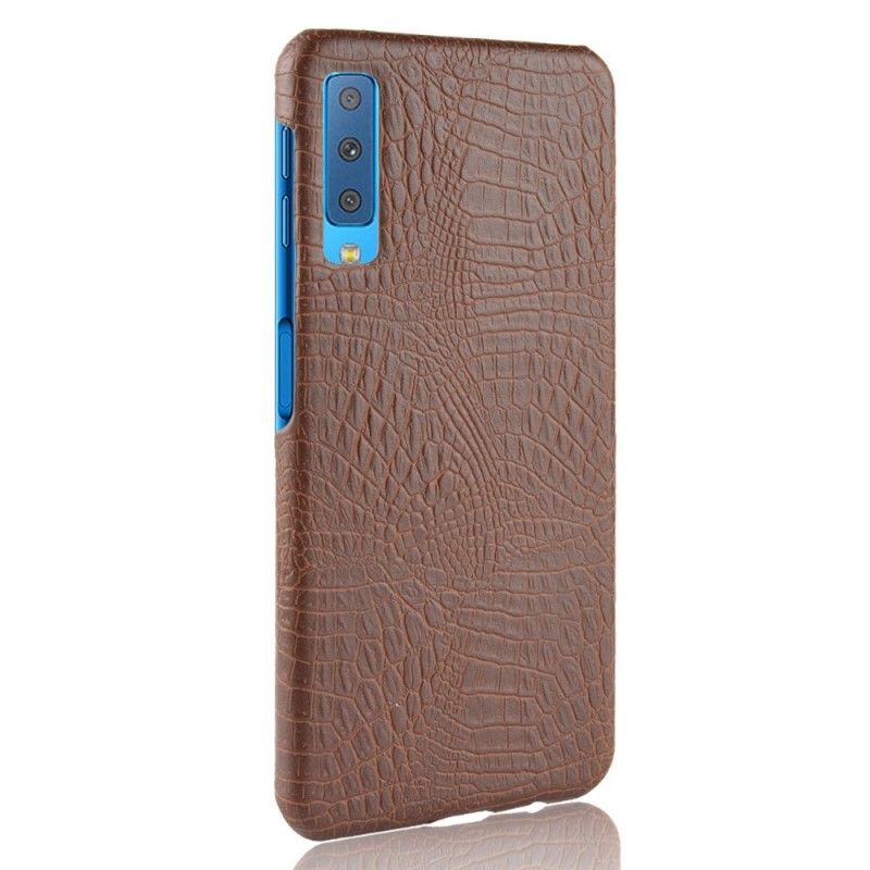 Cover for Samsung Galaxy A7 Sort Krokodillehudeffekt