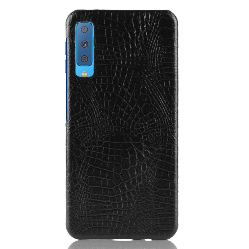 Cover for Samsung Galaxy A7 Sort Krokodillehudeffekt