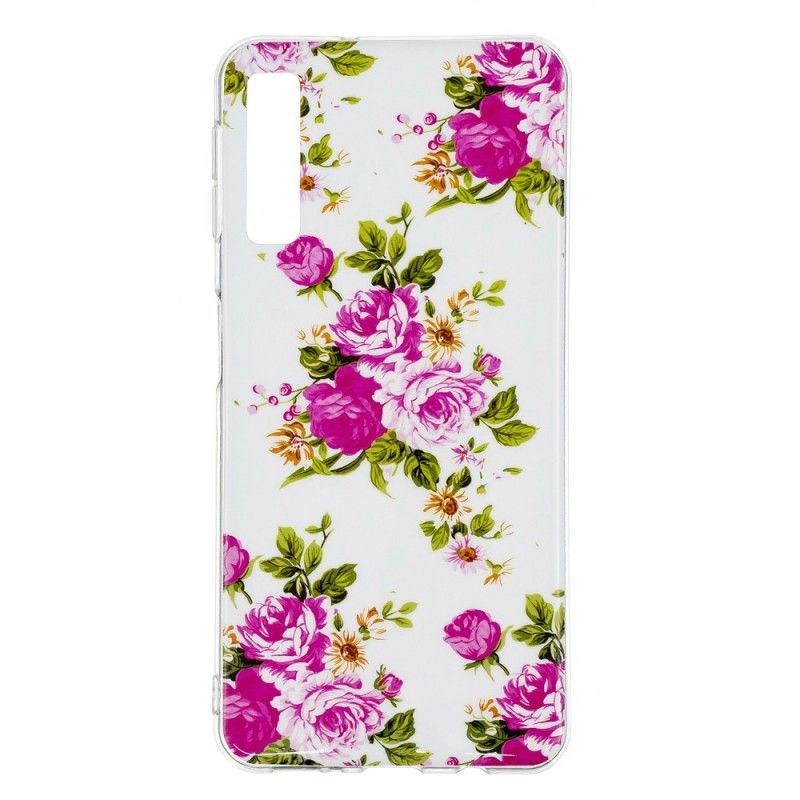 Cover Samsung Galaxy A7 Fluorescerende Frihedsblomster