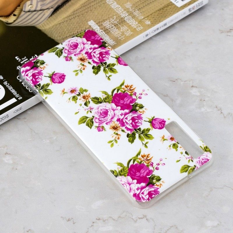 Cover Samsung Galaxy A7 Fluorescerende Frihedsblomster