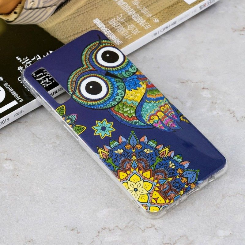 Cover Samsung Galaxy A7 Fluorescerende Mandala Ugle Original