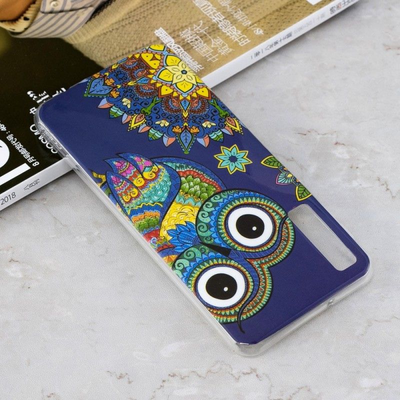 Cover Samsung Galaxy A7 Fluorescerende Mandala Ugle Original