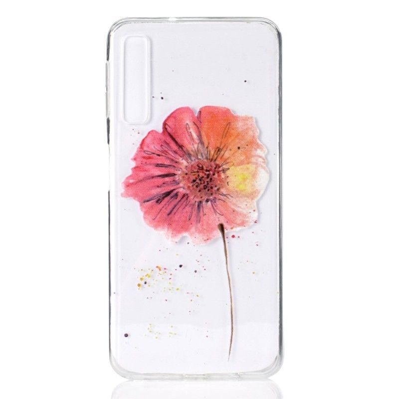 Cover Samsung Galaxy A7 Gennemsigtig Akvarelvalmue