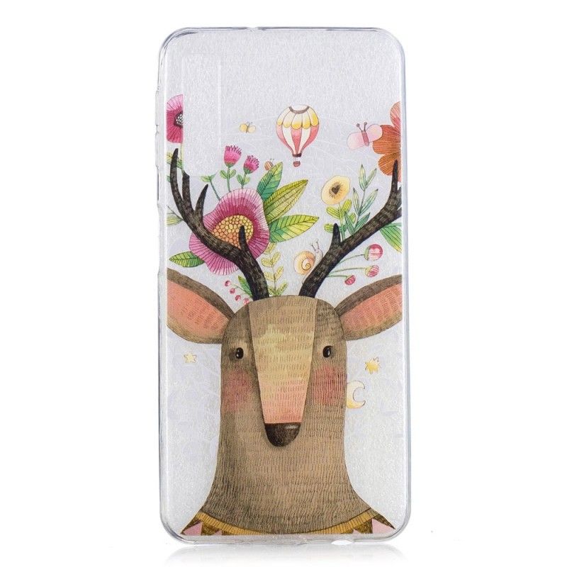 Cover Samsung Galaxy A7 Gennemsigtig Blomsterhjorte